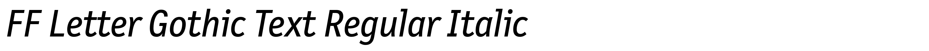 FF Letter Gothic Text Regular Italic